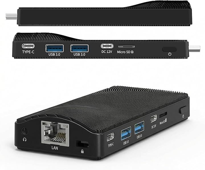 HEIGAOLAPC 有線LAN搭載スティックPC 4GB 64GB Windows 11 Pro Celeron N4100 小型PC Gigabit RJ45ポート 4K 2画面同時出力 フル機能Type-C (N4100 4GB+64GB)