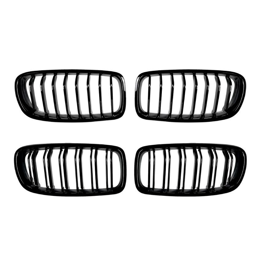 【送料無料】BMW 3シリーズ F30/F31/F35 2013-2019 BMW 3 SERIES F30/F31/F35専用 フロントグリル シングルライン/ダブルライン ブラックアウト 非LED ABS製 ドレスアップ スポーティ 簡単取付 交換タイプ