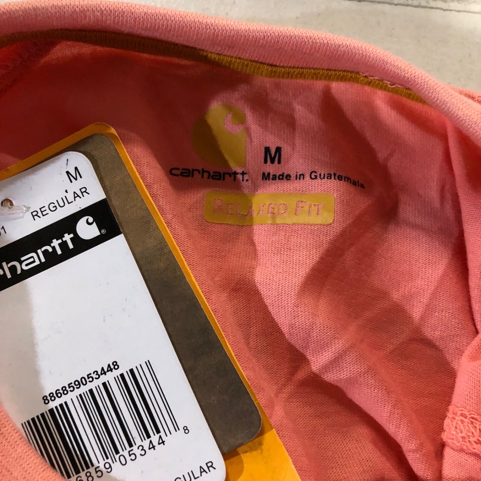 2447 carhartt FORCE ポケットTシャツ M サーモンピンク カーハート