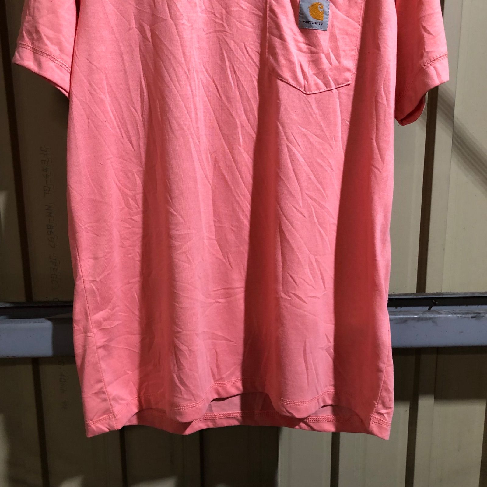 2447 carhartt FORCE ポケットTシャツ M サーモンピンク カーハート