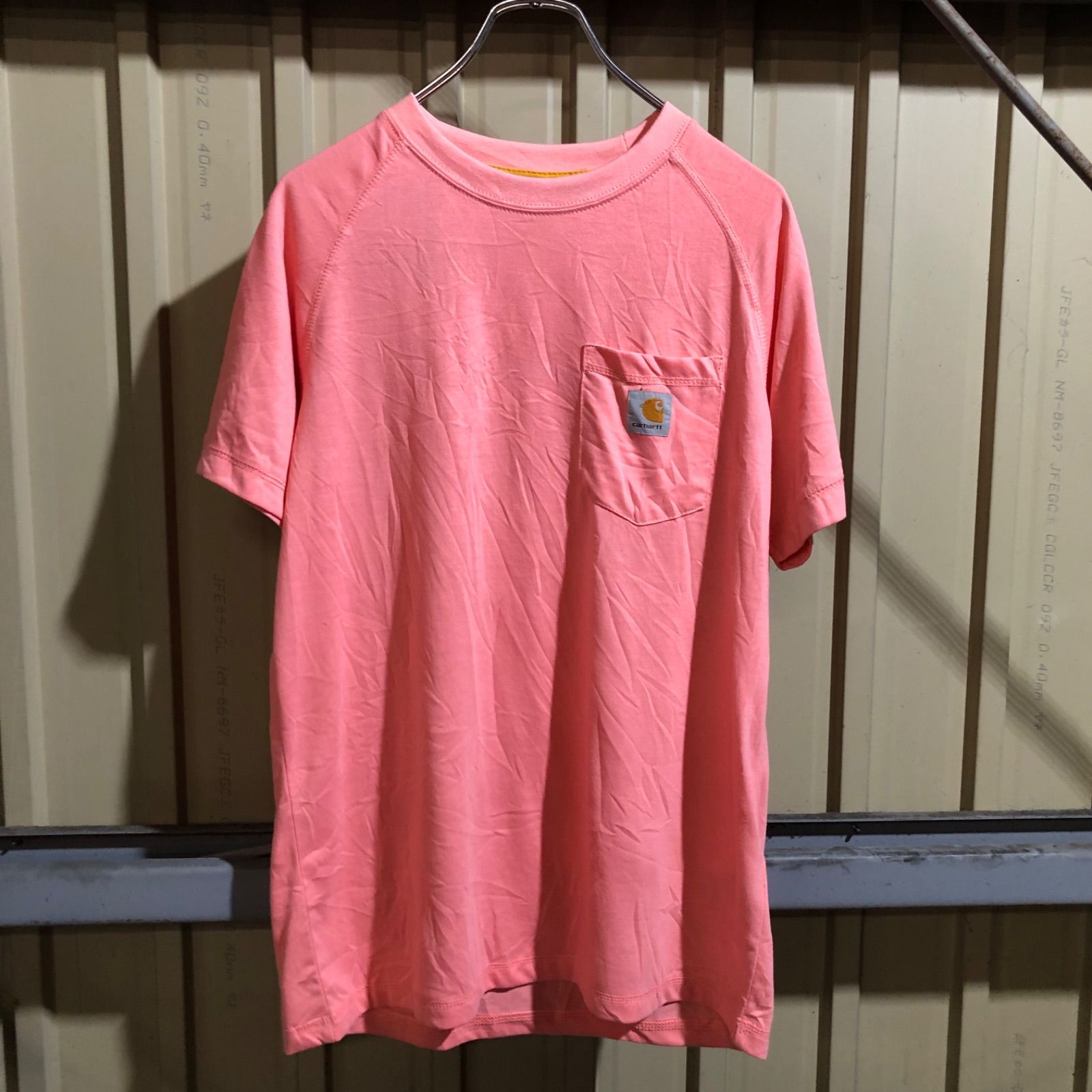 2447 carhartt FORCE ポケットTシャツ M サーモンピンク カーハート