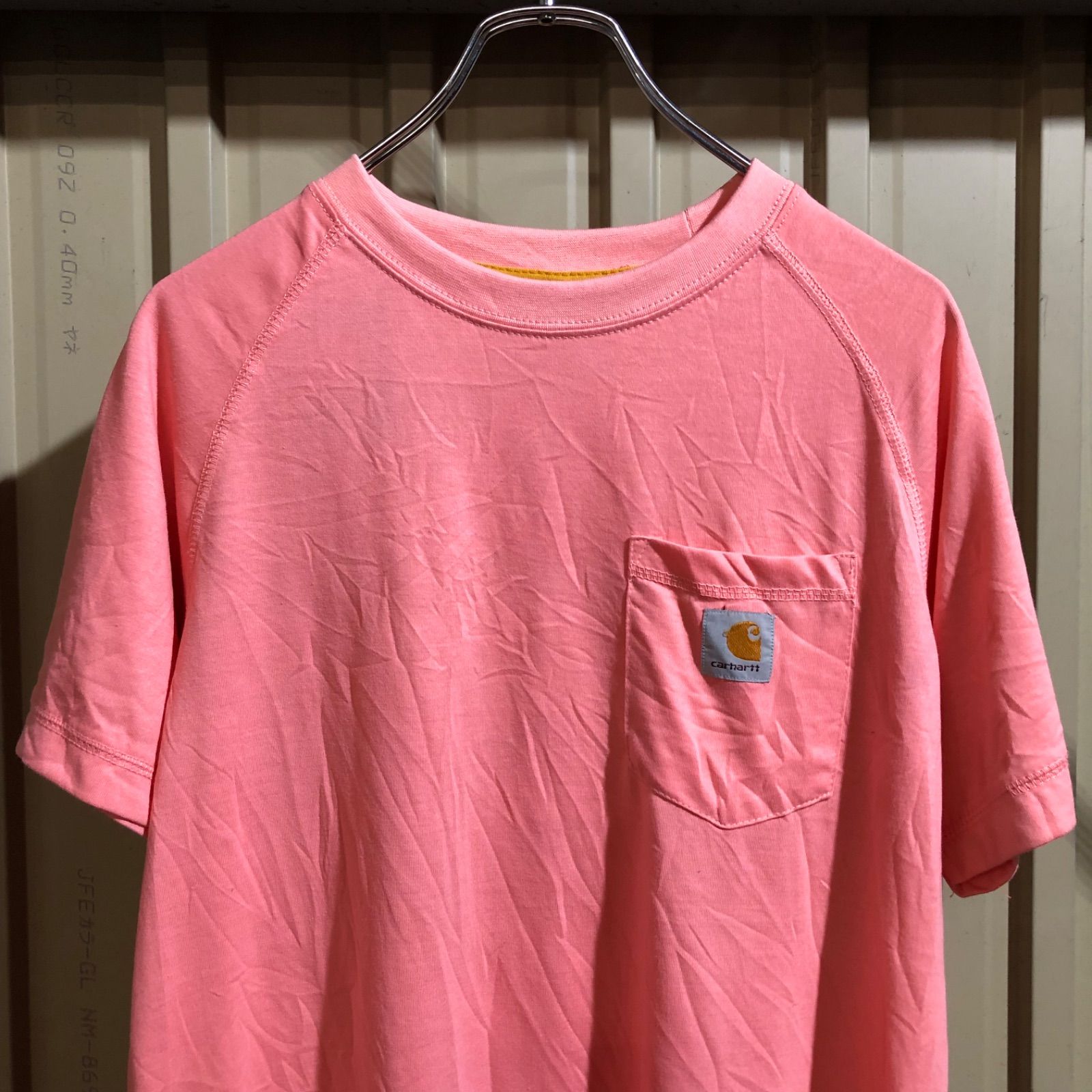 2447 carhartt FORCE ポケットTシャツ M サーモンピンク カーハート
