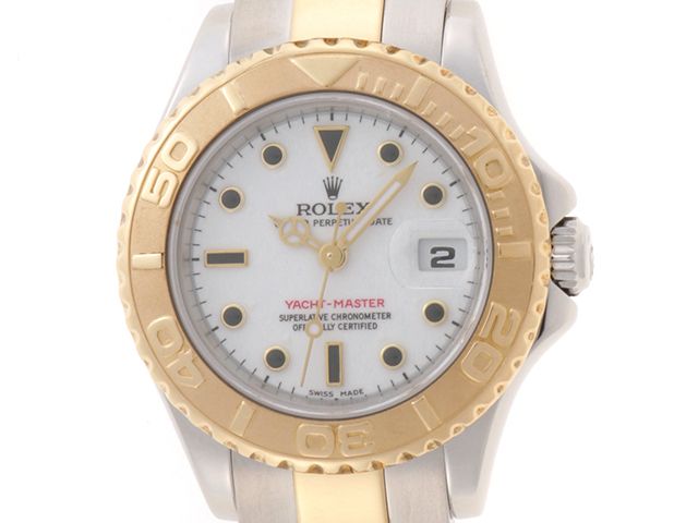 ROLEX ロレックス ウォッチ ヨットマスター 時計 169623 腕時計 K18イエローゴールド K18YG/ステンレススチール ホワイト レディース【中古】【【437】】