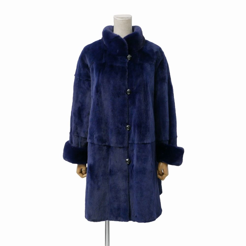 □美品□EMBA エンバ コート サイズXL-80 ウィーゼル ファー