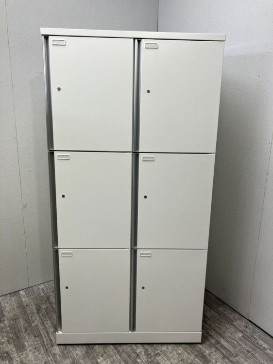 【中古品】オカムラ SWシリーズ 6人用パーソナルロッカー 4506SW ZA75 ホワイト