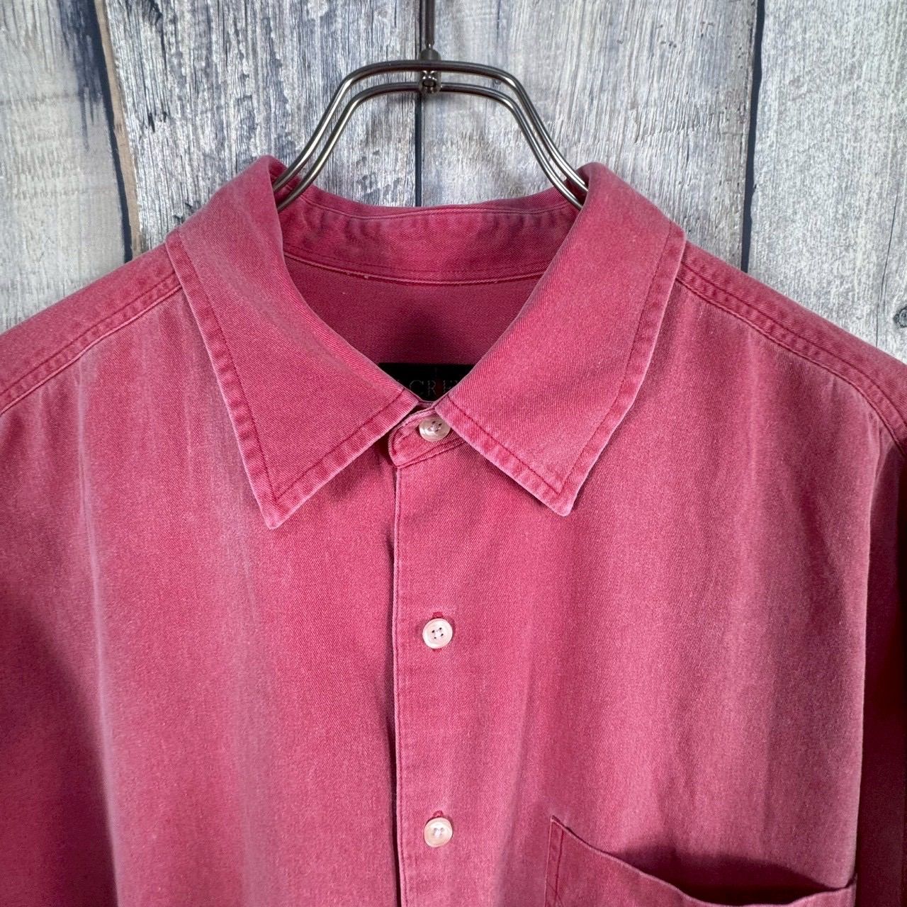 OLD J.CREW 巨人タグ 90s ジェイクルー ピンク 長袖 コットン シャツ 