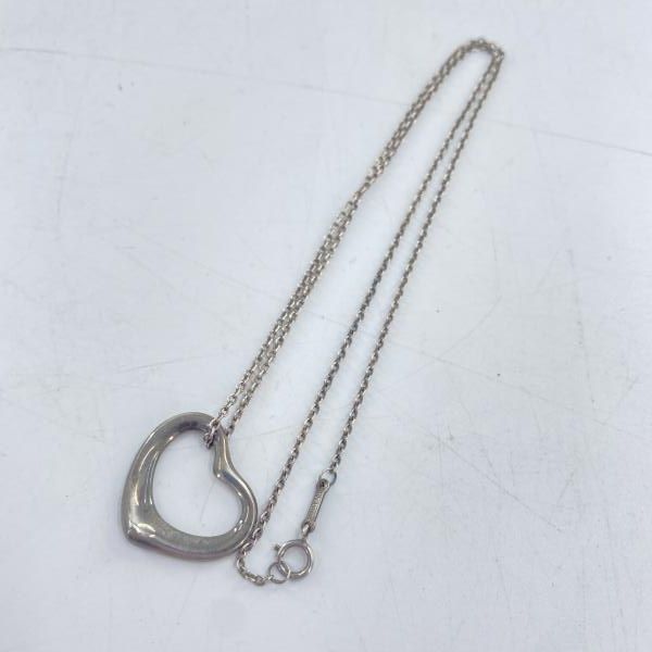 中古】Tiffany オープンハートネックレス シルバー ティファニー 925