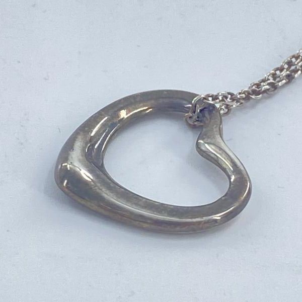 中古】Tiffany オープンハートネックレス シルバー ティファニー 925