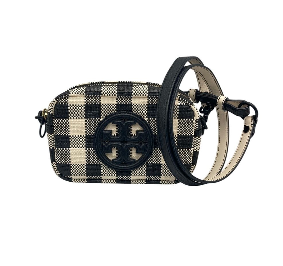 トリーバーチ ペリーボンベギンガムミニバッグ　ショルダーバッグ TORY BURCH トリーバーチ ペリー ボンベ ギンガム ミニバッグ 中古 D4
