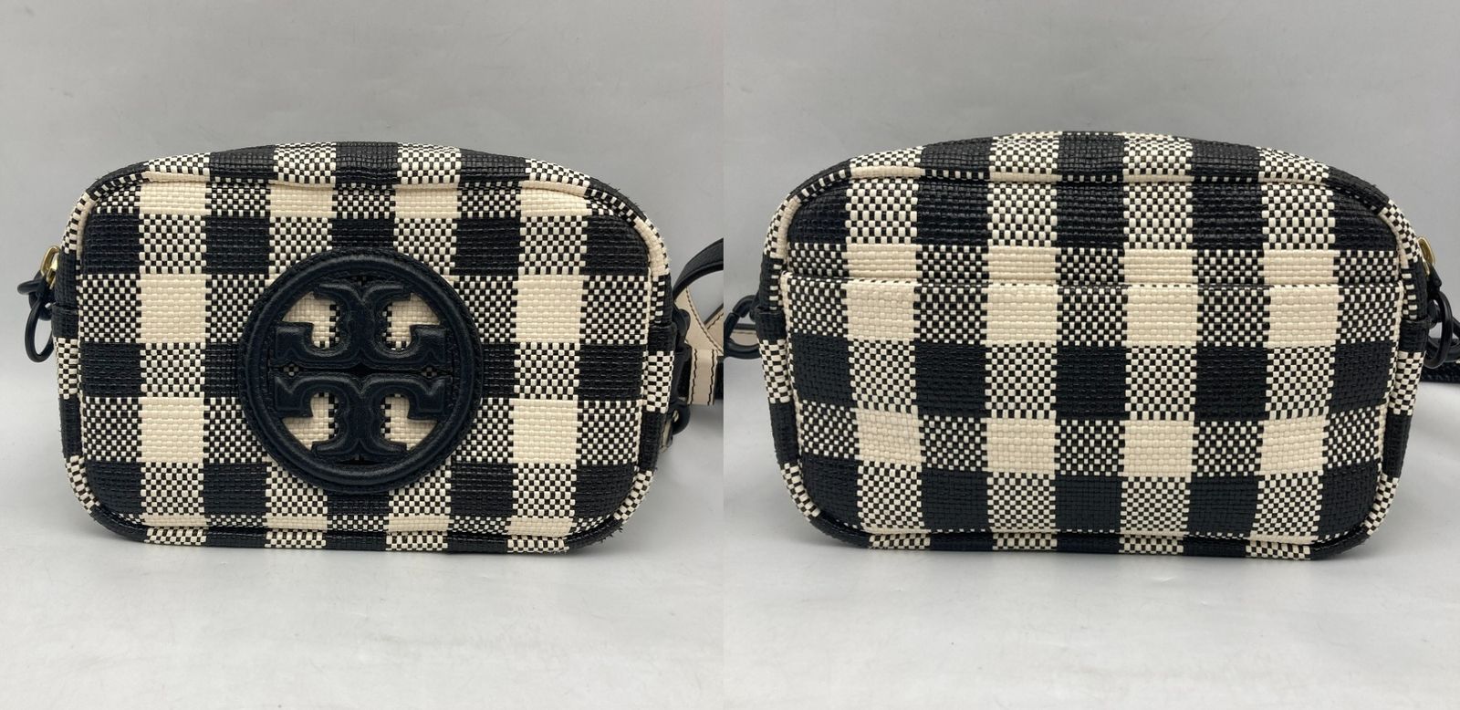 トリーバーチ ペリーボンベギンガムミニバッグ　ショルダーバッグ TORY BURCH トリーバーチ ペリー ボンベ ギンガム ミニバッグ 中古 D4