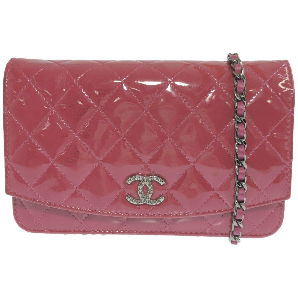 CHANEL シャネル チェーン ショルダーバッグ レッド【オールシーズン】【B】【メンズ・レディース】★■614753【中古】