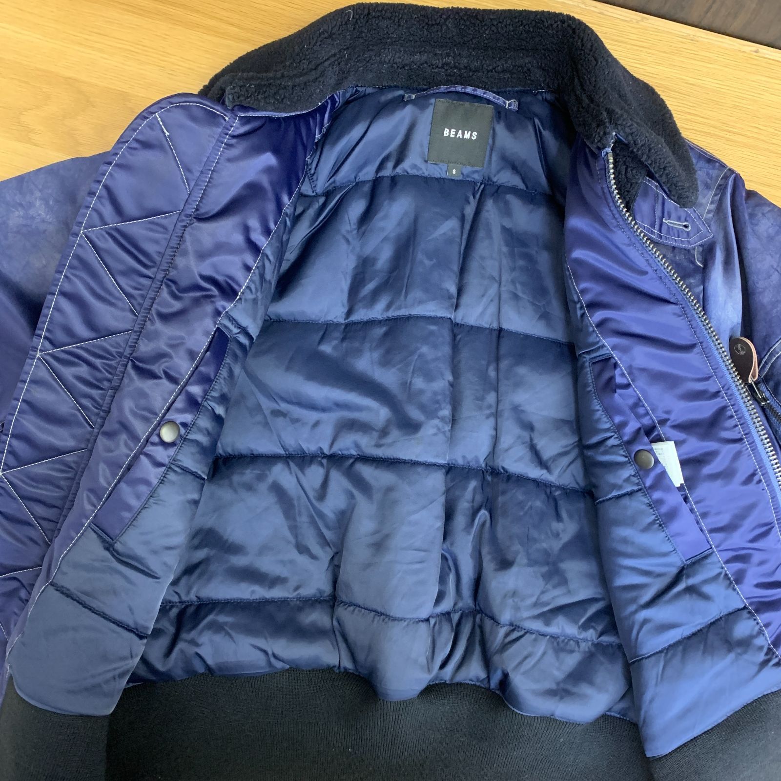 定価4.6万 BEAMS ワイドショート B-15 フライトジャケット ネイビー S