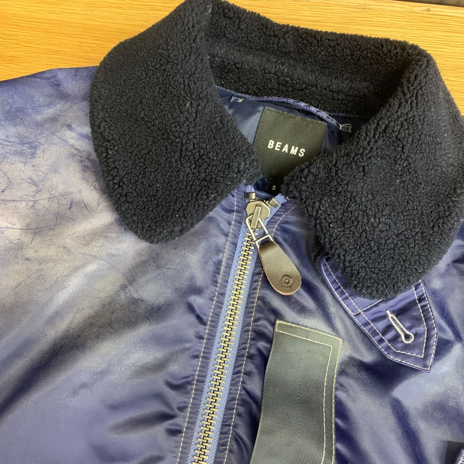 定価4.6万 BEAMS ワイドショート B-15 フライトジャケット ネイビー S