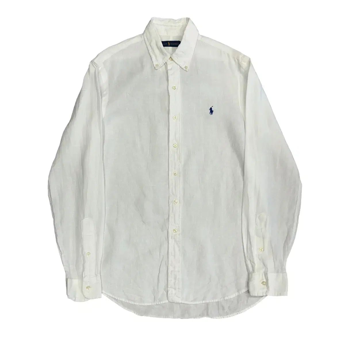S ポロラルフローレン 白 リネン シャツ
