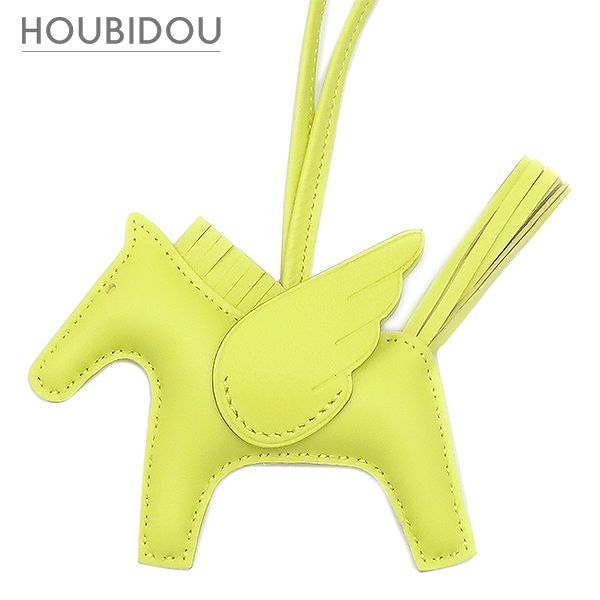 エルメス Hermes バッグチャーム ロデオPM ペガサス アニョーミロ スイフト ライム 新品 未使用 オールイエロー B 【箱】【中古】