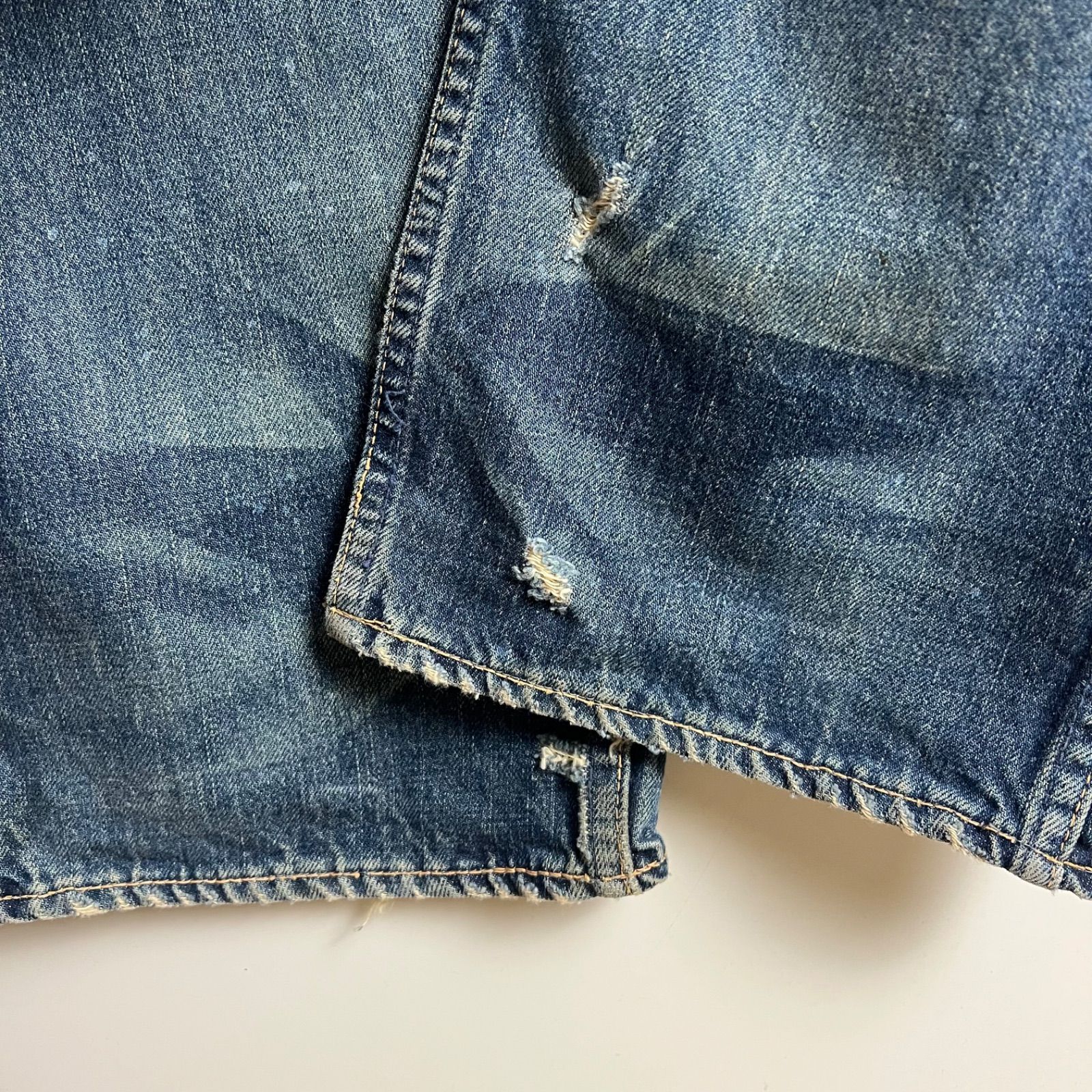 ANACHRONORM JAPAN made damaged denim pants w34 アナクロノーム 