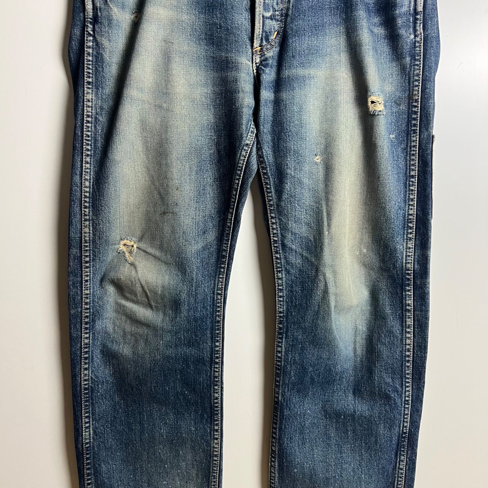 ANACHRONORM JAPAN made damaged denim pants w34 アナクロノーム 