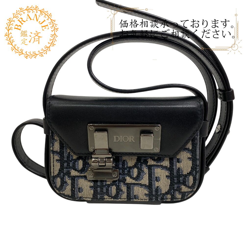 Dior/ディオール オブリーク ディオールロック ショルダーバッグ ブラック レディース