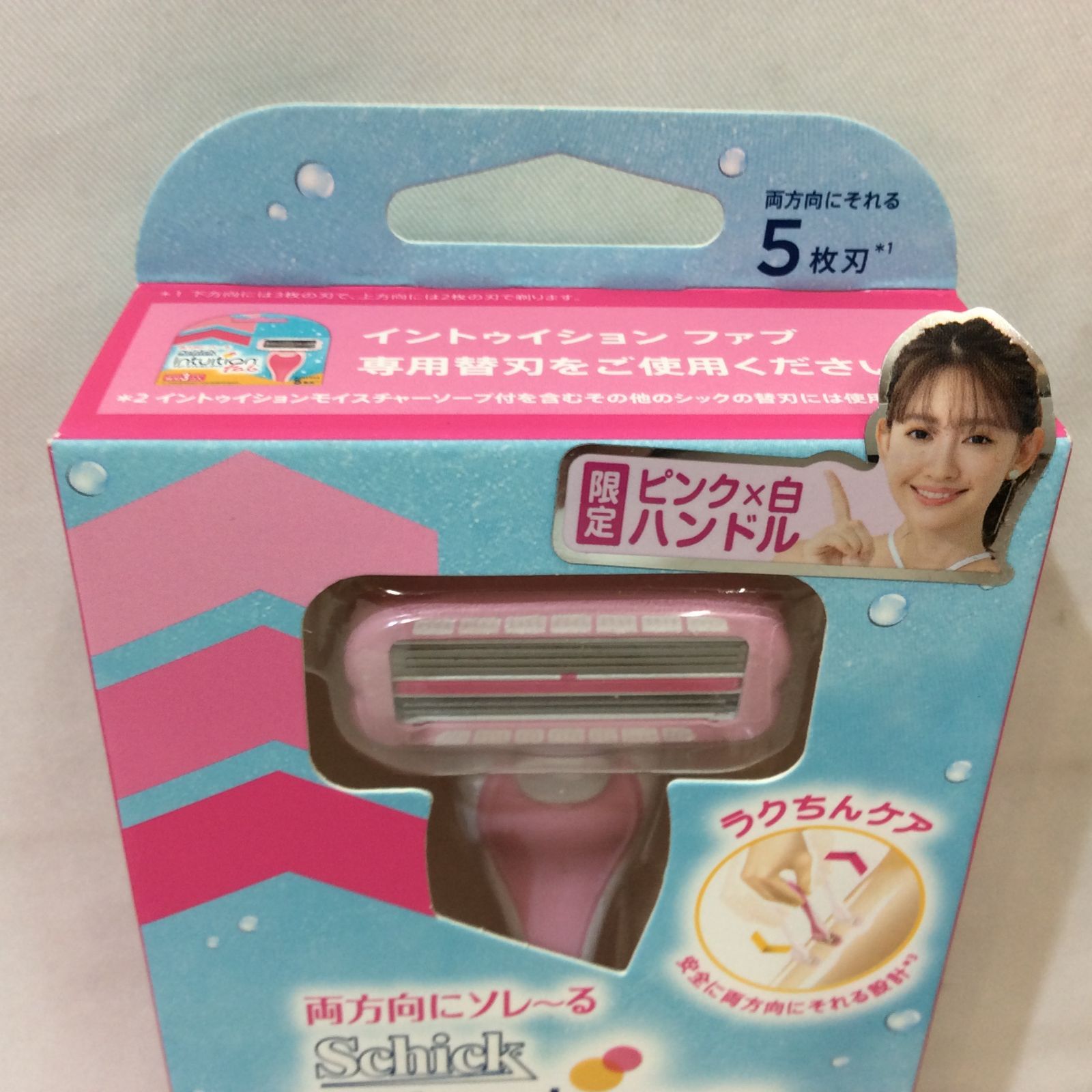 未開封☆Schick Intuition Fab イントゥイション ファブ 限定ピンク×白 