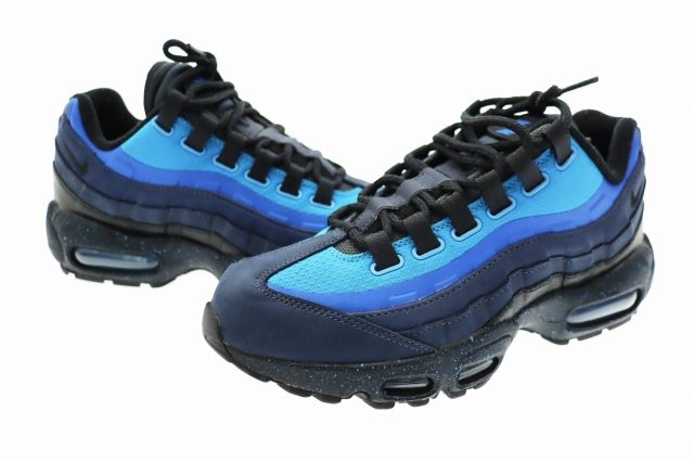 ナイキ NIKE ×Stash スタッシュ AIR MAX 95 SP Black and Harbor Blue エア マックス 95 ブラック ハーバー ブルー HF5515-400 25 黒 青 ブランド古着ベクトル 中古 ▲■ 260521