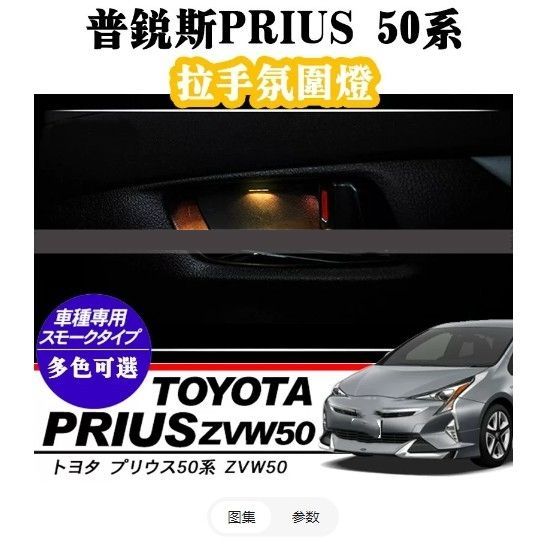 トヨタ プリウス ZVW50系 LED ドアハンドル イルミネーション インサイド ドアハンドルイルミ アイスブルー インナーランプ 増設キット