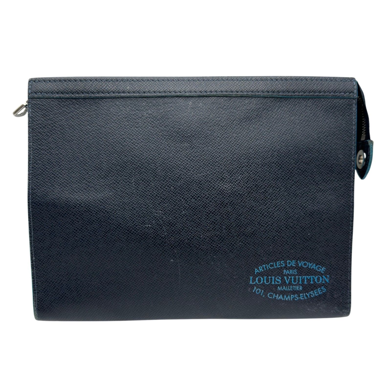 ルイ・ヴィトン LOUIS VUITTON ポシェット ヴォワヤージュMM M30397 ネイビー/ブルー タイガレザー メンズ セカンドバッグ