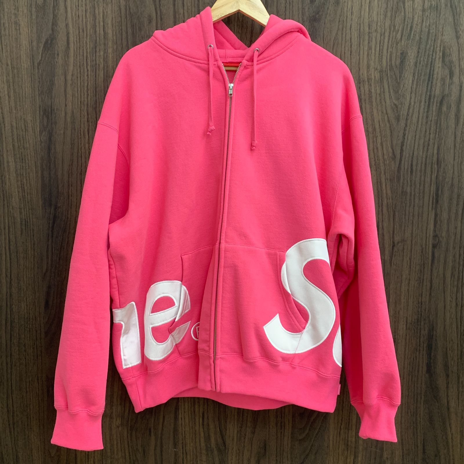 25SS・美品】Supreme Big Logo Zip Up Hooded L ピンク - メルカリ