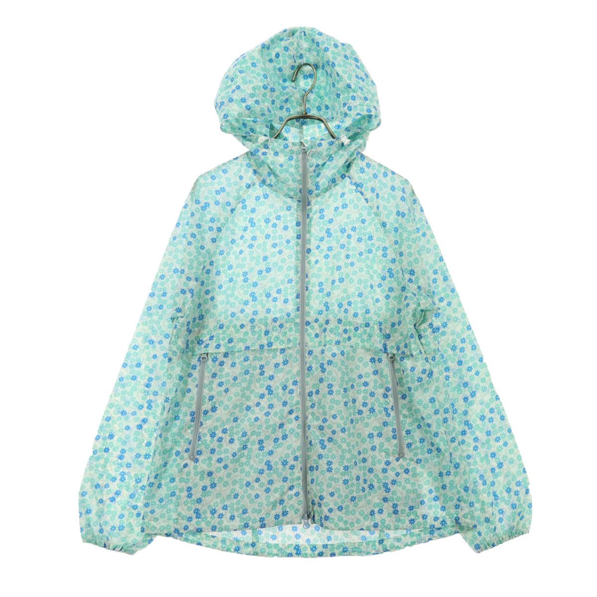 美品 HELLY HANSEN ヘリーハンセン 総柄 花柄 長袖 ナイロンジャケット 