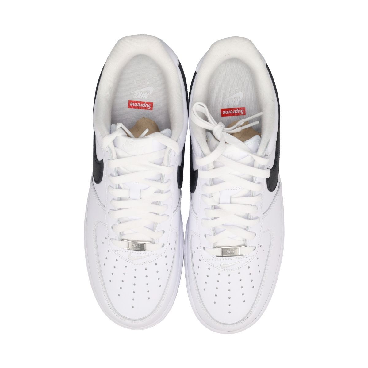 NIKE AIR FORCE 1 LOW × SUPREME -BOX LOGO- WHITE/BLACK/WHITE US10 