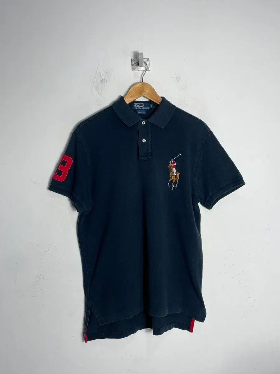 ポロラルフローレン ネイビー ビックポニー 半袖 カラーTシャツ