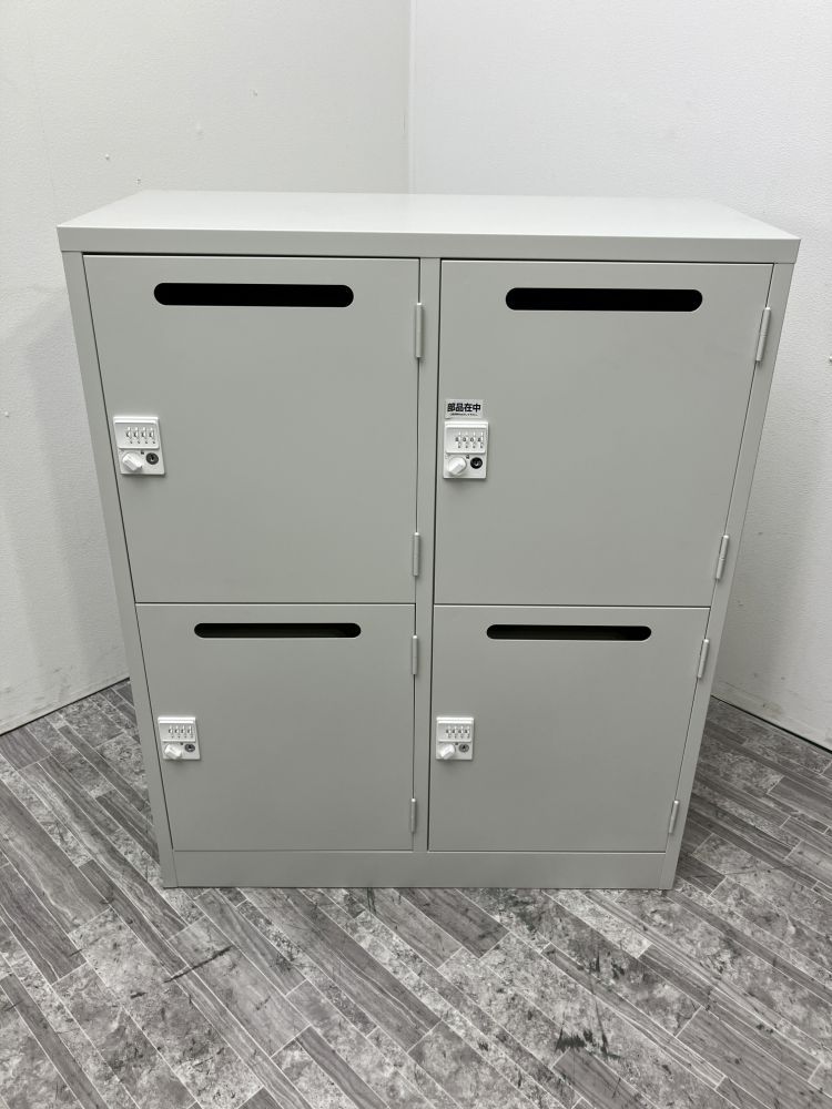 【アウトレット品】ジョインテックス ダイヤル式4人用パーソナルロッカー PL22DN-WH ホワイト