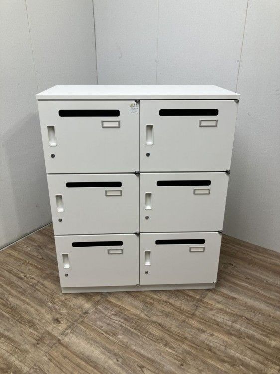 【中古品】イトーキ 天板付6人用パーソナルロッカー ホワイト