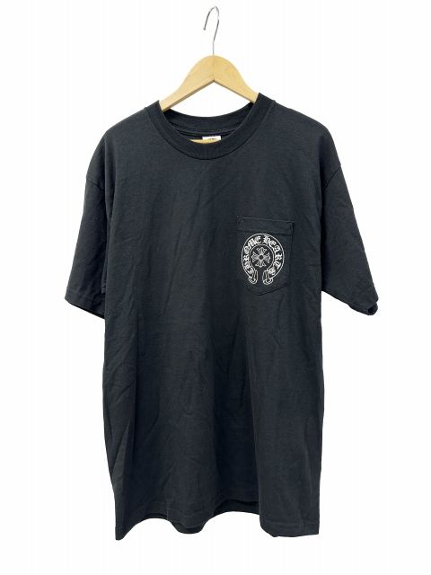 クロムハーツ CHROME HEARTS OLD ホノルル限定 CH PLS S/S TEE オールド ロゴ プリント ポケット 半袖 Tシャツ L 黒 ブラック ブランド古着ベクトル 中古☆AA★260521