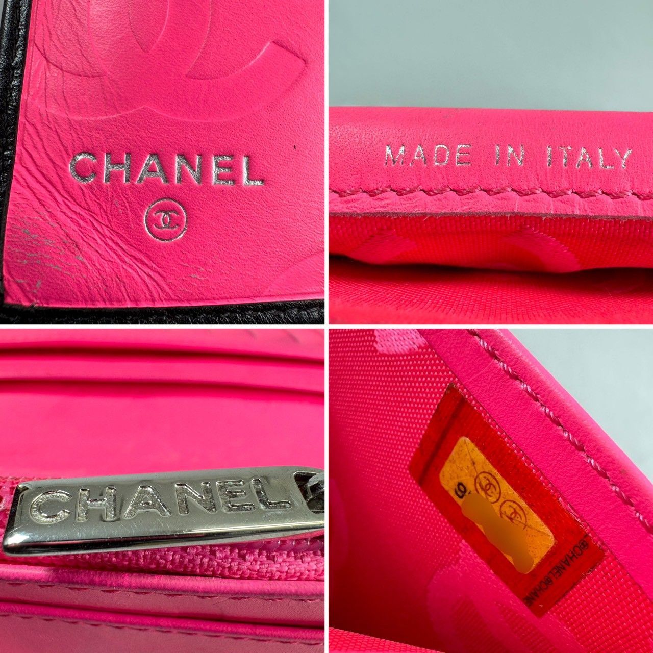 美品】CHANEL シャネル カンボンライン フラップ ロング 二つ折り 長 