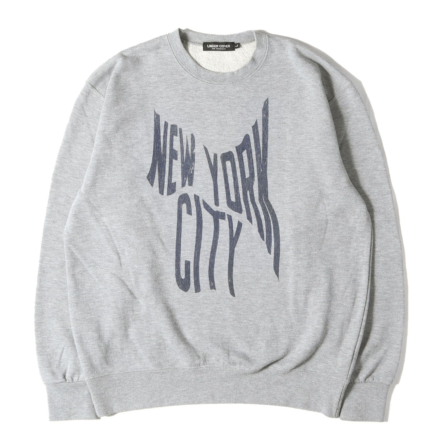 UNDERCOVER アンダーカバー スウェット グレー サイズ:L | 歪み NEW YORK CITYロゴ クルーネック スウェットシャツ | トップス トレーナー 【メンズ】【中古】