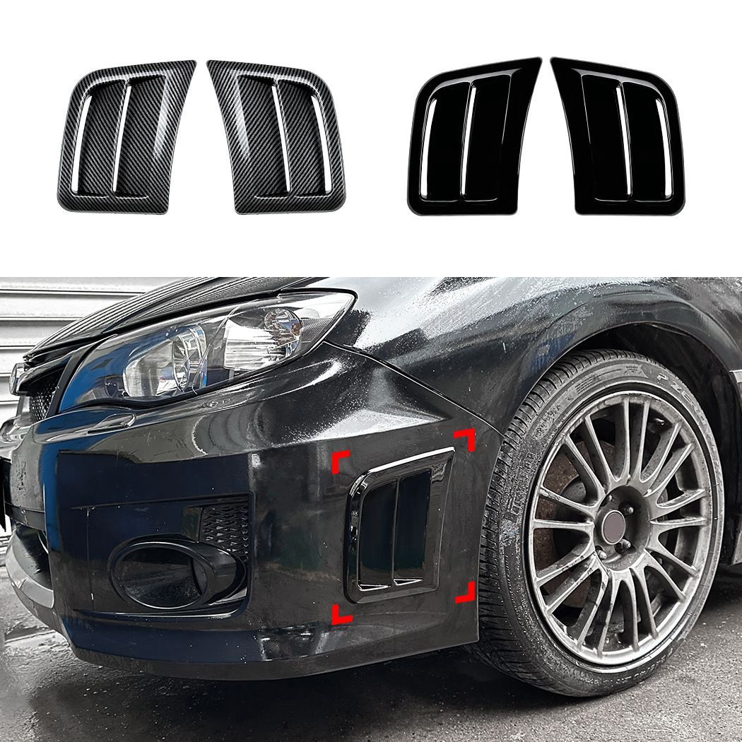 【送料無料】スバル インプレッサ WRX STI (Subaru Impreza WRX STI) 2008-2014 フロントバンパーエアアウトレット サイドエアロ デカール ドレスアップ カスタム スポーティ 簡単貼付
