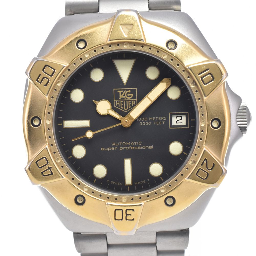 タグホイヤー TAG HEUER 844.006 ヴィンテージ スーパープロフェッショナル ブラック 自動巻き メンズ 腕時計 I#147036