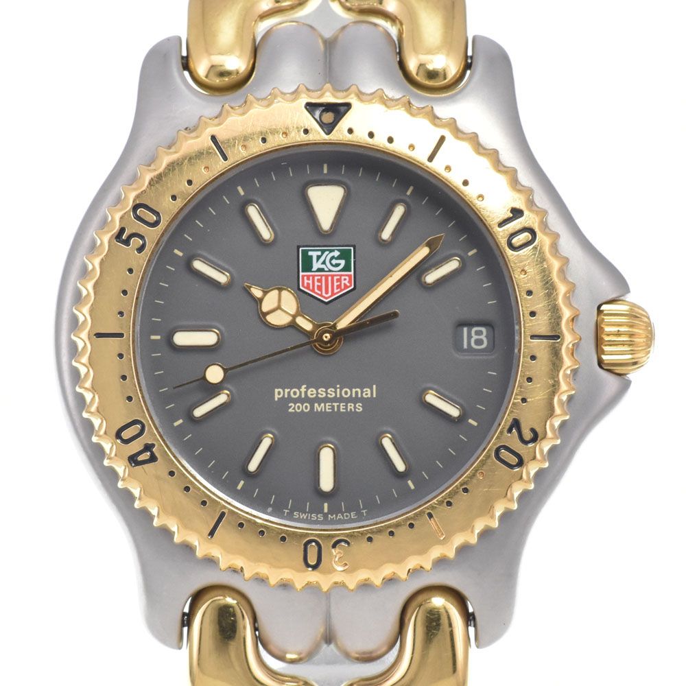 タグホイヤー TAG HEUER S95.206 プロフェッショナル200ｍ グレー クォーツ メンズ 良品 腕時計 I#147650