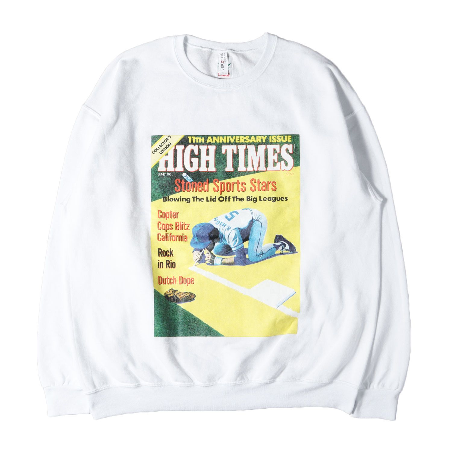 【美品】WACKO MARIA ワコマリア スウェット ホワイト 白 サイズ:XL | 24SS ×HIGH TIMES クルーネック スウェットシャツ (CREW NECK SWEAT SHIRT) | トップス トレーナー コラボ【メンズ】【中古】