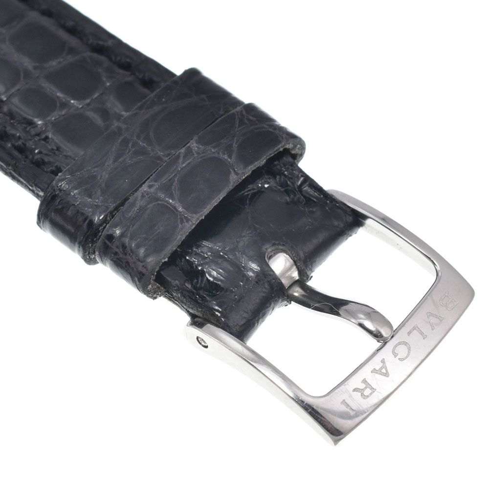 ブルガリ BVLGARI ST29S ソロテンポ ブラック/シルバー クォーツ レディース 良品 袋付き 腕時計 I#147802