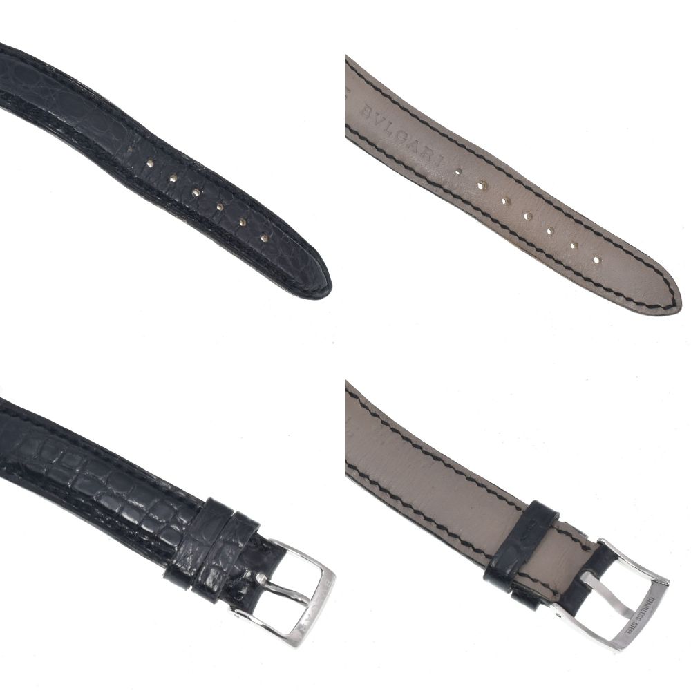 ブルガリ BVLGARI ST29S ソロテンポ ブラック/シルバー クォーツ レディース 良品 袋付き 腕時計 I#147802
