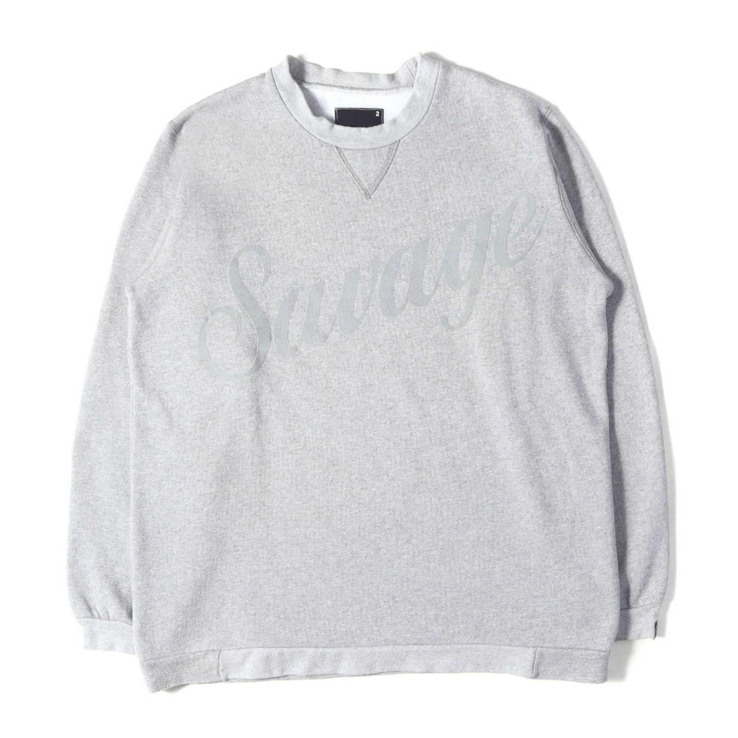 NEIGHBORHOOD ネイバーフッド スウェット グレー サイズ:2 | 00s SVG フロッキープリント クルーネック スウェットシャツ | トップス トレーナー | 00年代 アーカイブ 【メンズ】【中古】