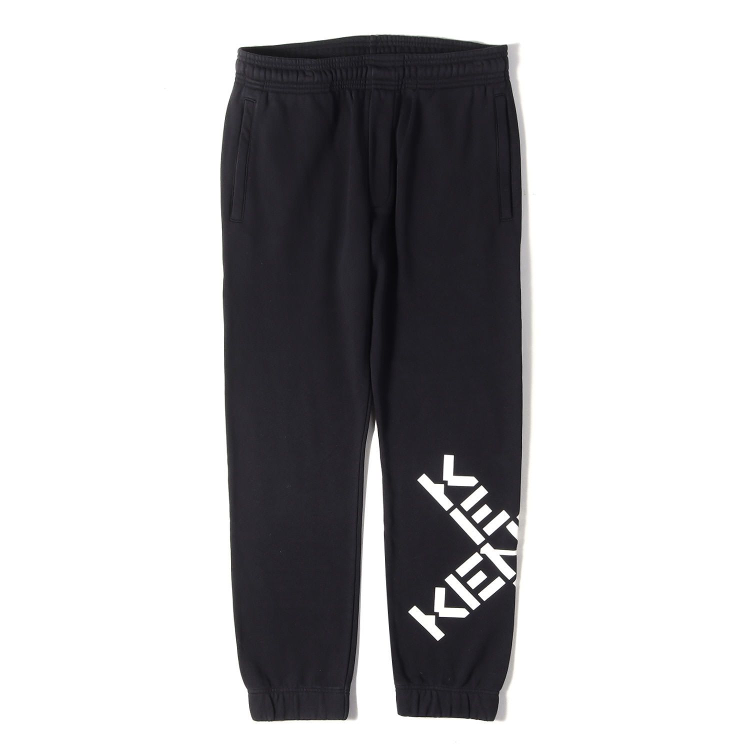 KENZO ケンゾー パンツ ブラック 黒 サイズ:M ブランドロゴ ジョガー スウェットパンツ | ボトムス ズボン【メンズ】【中古】