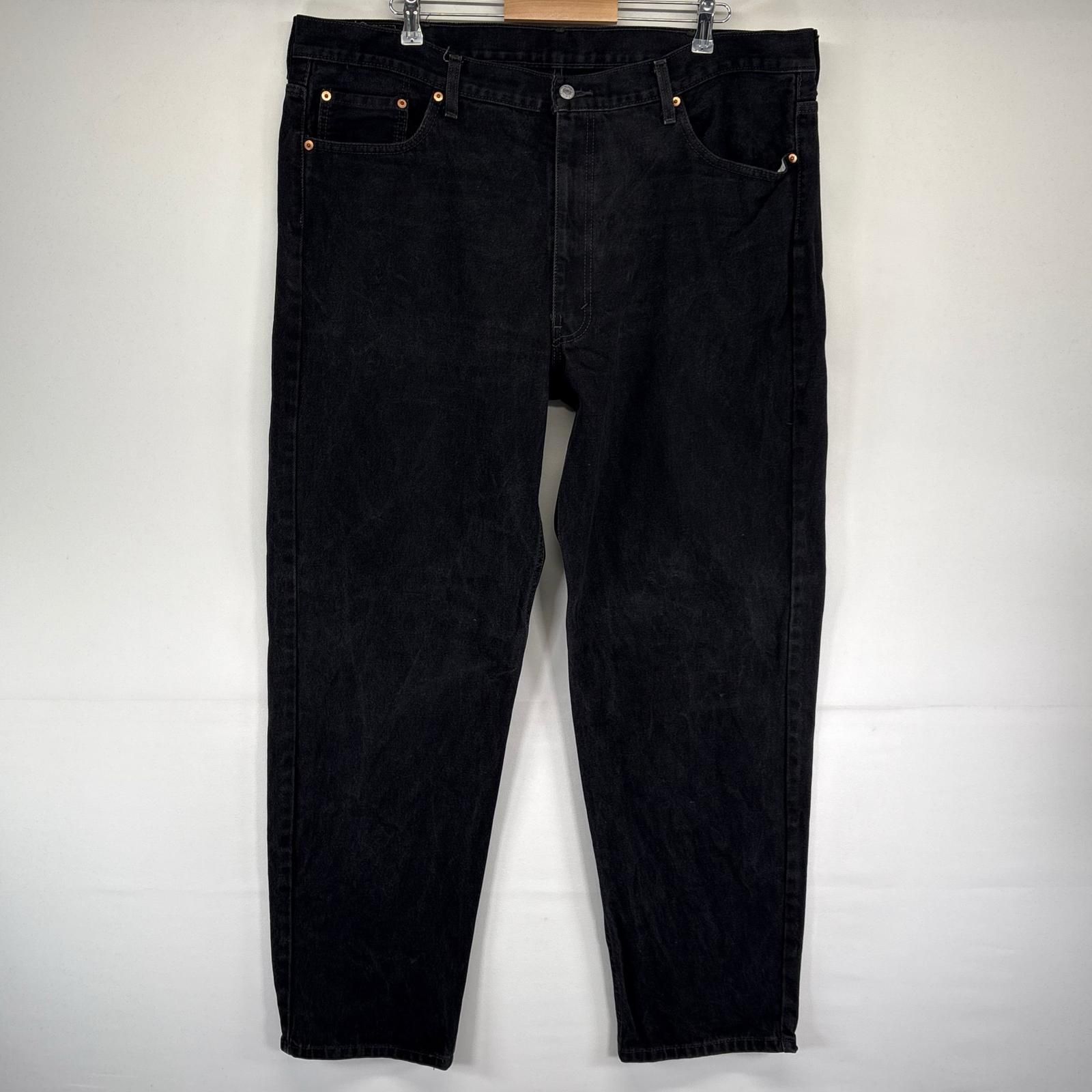 古着 リーバイス Levi's パンツ ブラックデニム 550 大きいサイズ テーパード ジップフライ 5ポケ W44×L34 ブラック系 メンズ
