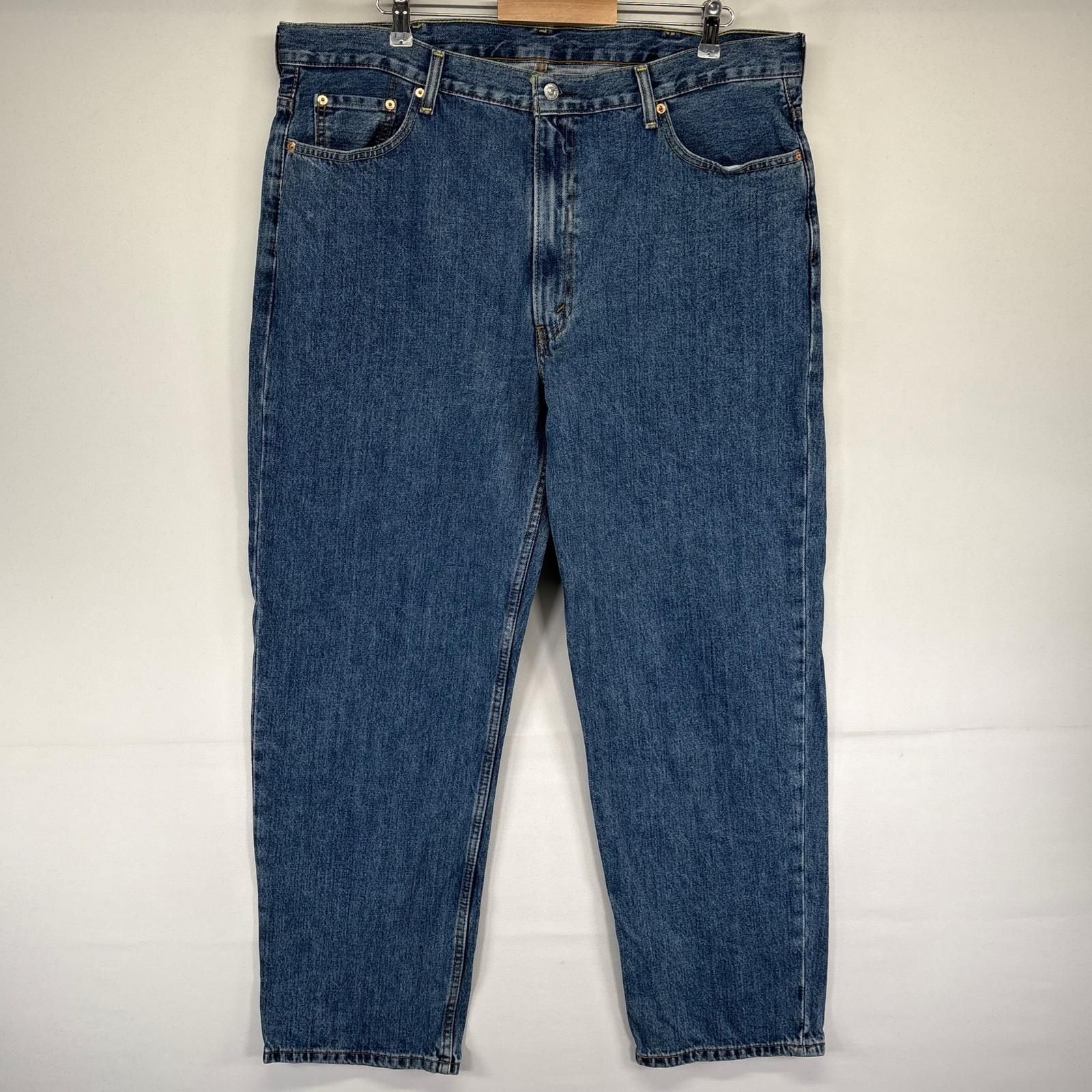古着 リーバイス Levi's デニム パンツ 550 テーパード バギー 5ポケ 大きいサイズ ジーパン W42 L32 ブルー系 メンズ