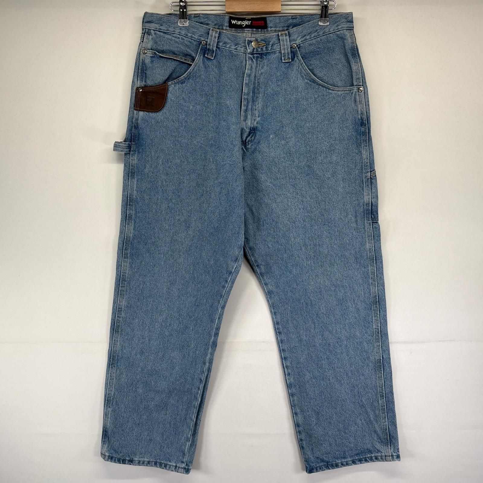 古着 ラングラー Wrangler デニム パンツ ペインター ワークカーゴ ワンポイントロゴ W36 L30 ブルー系 メンズ 4,620円