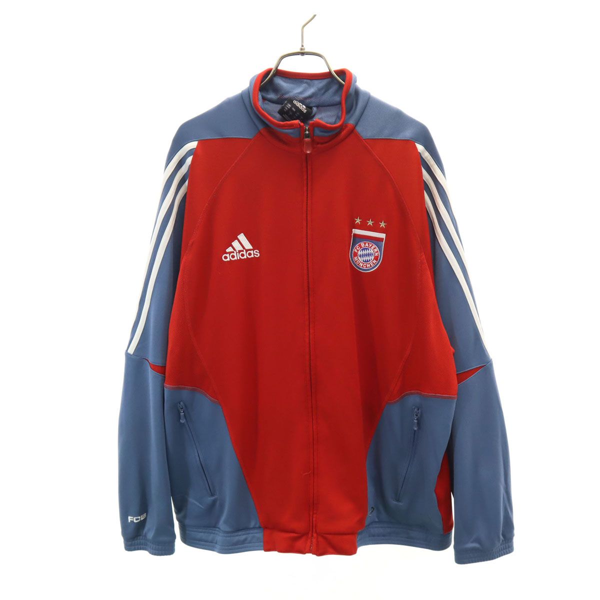 adidas アディダス バイエルンミュンヘン トラックジャケット L レッド ジャージ メンズ 古着