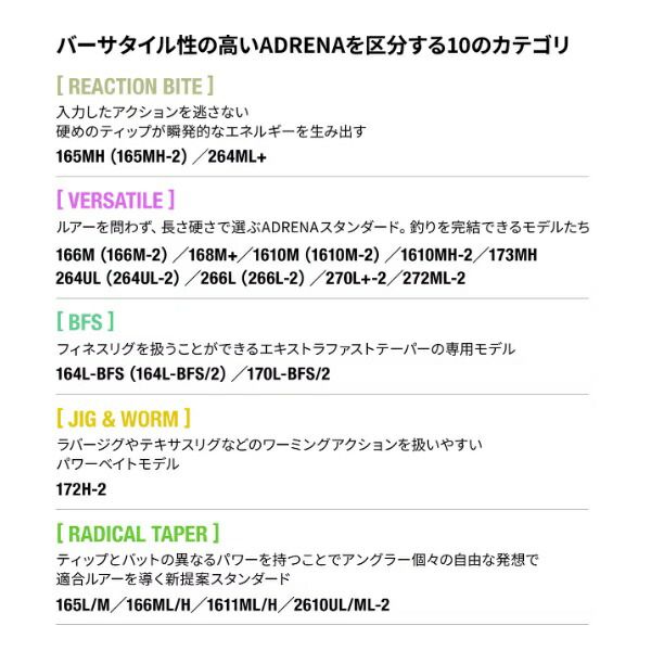 シマノ バスロッド 24 ポイズンアドレナ 167M-S(ベイト 2ピース) シマノ バスロッド 24 ポイズンアドレナ 167M-S(ベイト 2ピース)