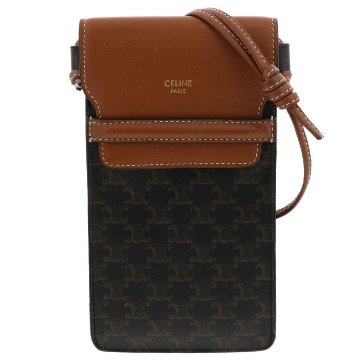 CELINE セリーヌ フラップ付き モバイルポーチ 携帯ケース 10G332