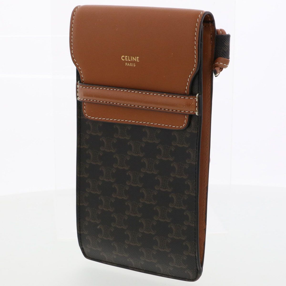 CELINE セリーヌ フラップ付き モバイルポーチ 携帯ケース 10G332 CELINE セリーヌ フラップ付き モバイルポーチ 携帯ケース 10G332
